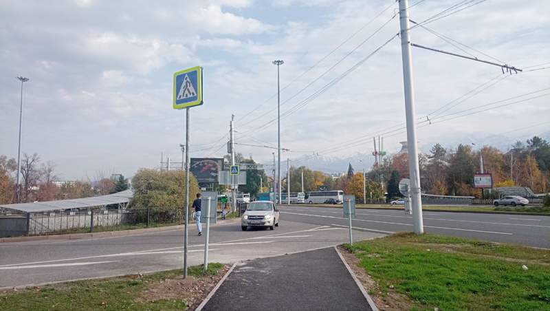 Новый пешеходный переход установили в Алматы