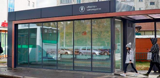 10 новых теплых остановок установлено в Астане (адреса)