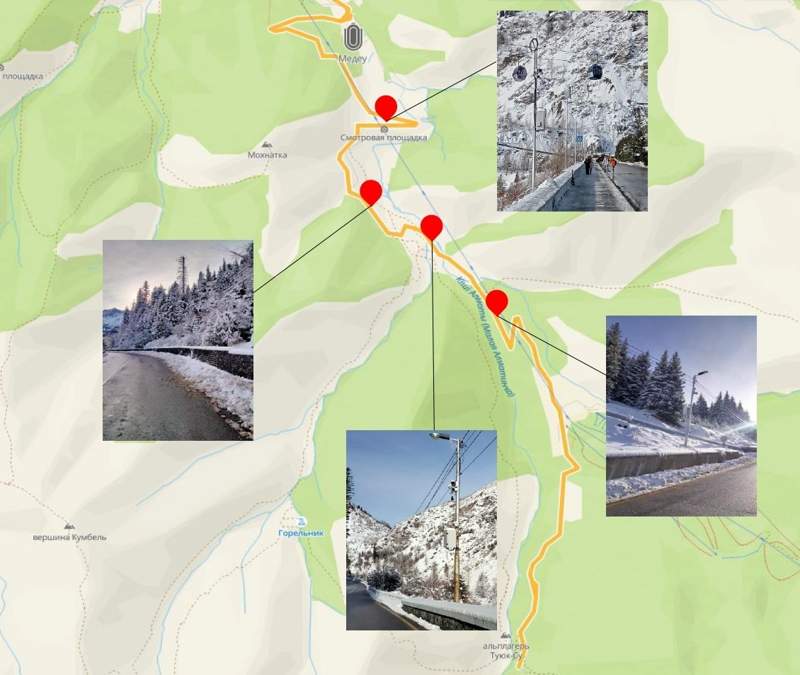Камеры "Сергек" установили на дороге Медеу – Шымбулак