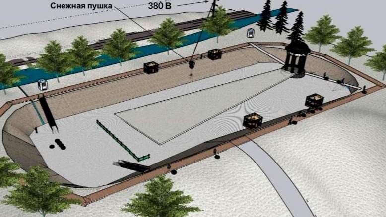 На пруду перед Терренкуром в Алматы откроют 50-метровую горку для катаний