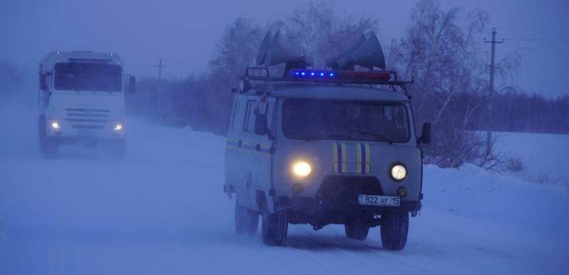 В 12 областях Казахстана закрыты дороги из-за непогоды