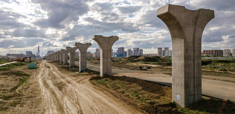 Из-за строительства LRT в Астане временно изменят движение по улице Сыганак