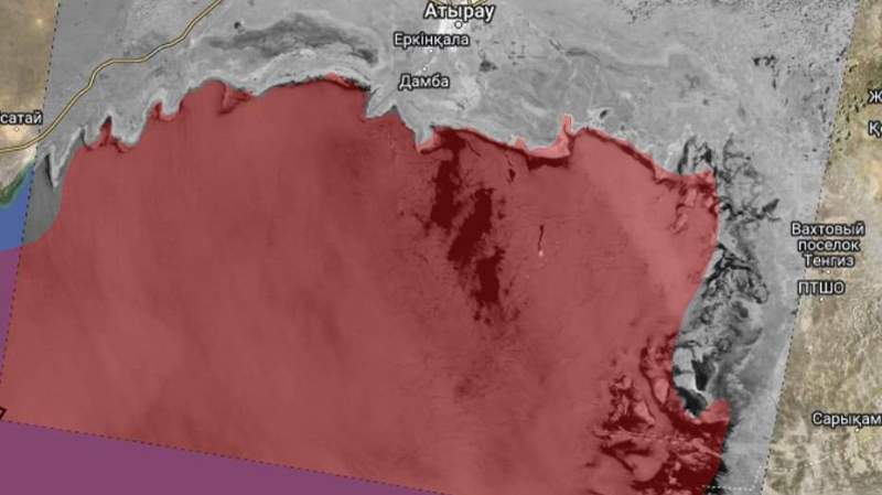 В Каспийское море разлилась нефть около Кашаганского месторождения