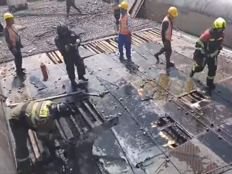 В Астане горел строящийся LRT