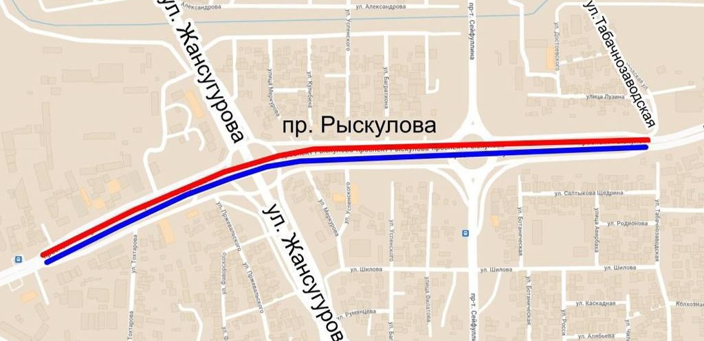В Алматы на несколько дней перекроют проспект Рыскулова