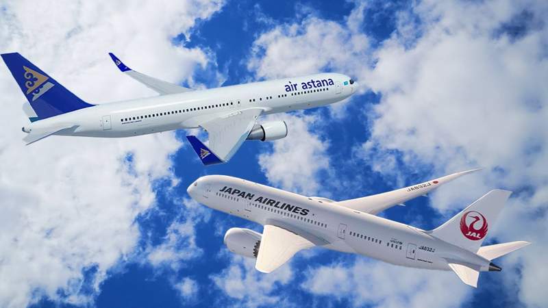 Air Astana и Japan Airlines заключили кодшеринговое соглашение