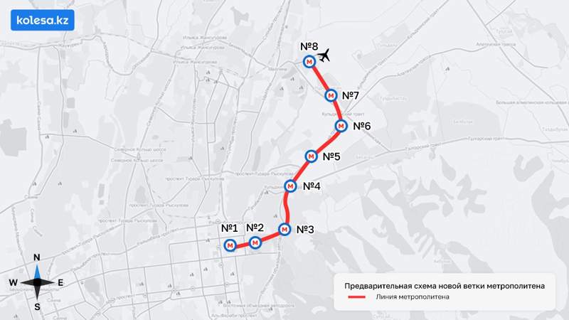 Представлен план новой линии метро в Алматы