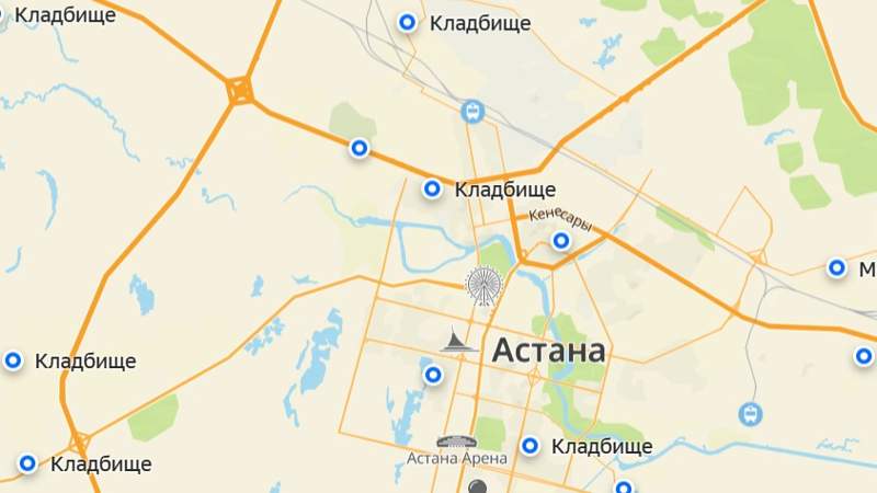 Акимат Астаны будет публиковать информацию о занятых и свободных местах на кладбище в публичной кадастровой карте 