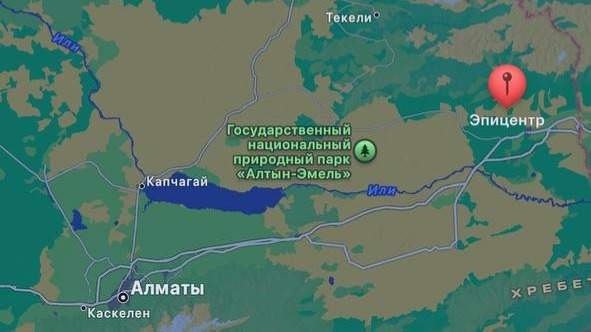 
Землетрясение произошло в Жетысуской области 