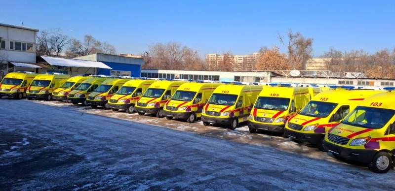 Автопарк скорой помощи Алматы пополнился 48 новыми машинами