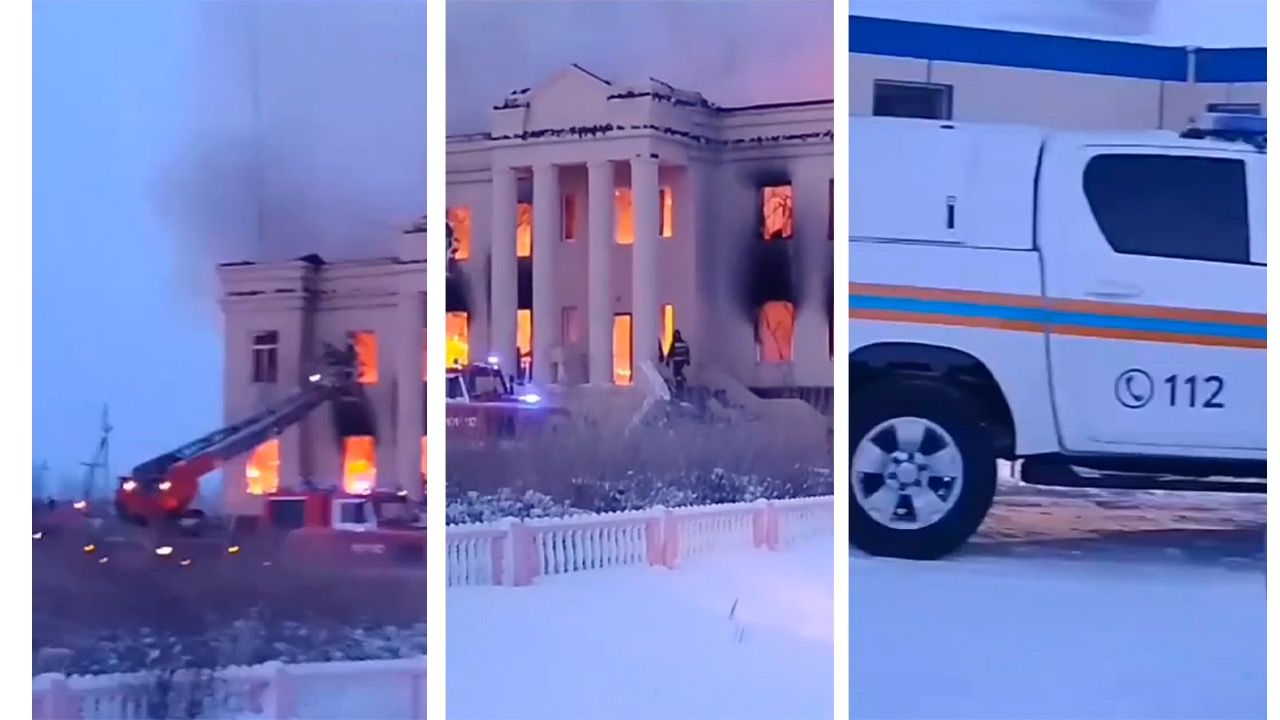 Сельский акимат горел в Костанайской области