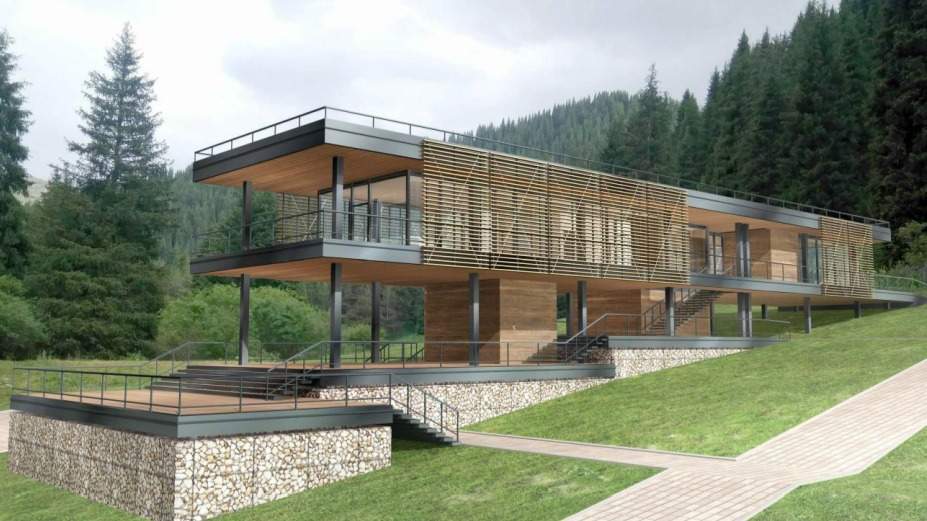 Проект визит-центра в Бутаковском ущелье