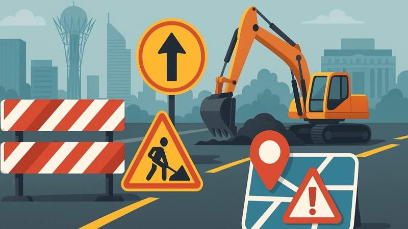 Строительство LRT: в Астане ограничат движение транспорта  
