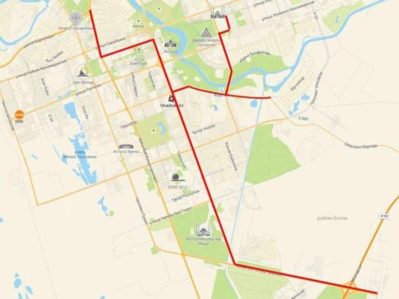 В Астане частично перекроют шесть улиц на время визита Си Цзиньпина 