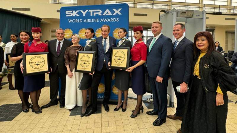 Air Astana снова названа лучшей авиакомпанией в Центральной Азии и СНГ