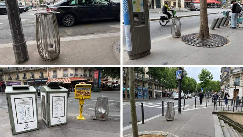Мусорные урны в Париже