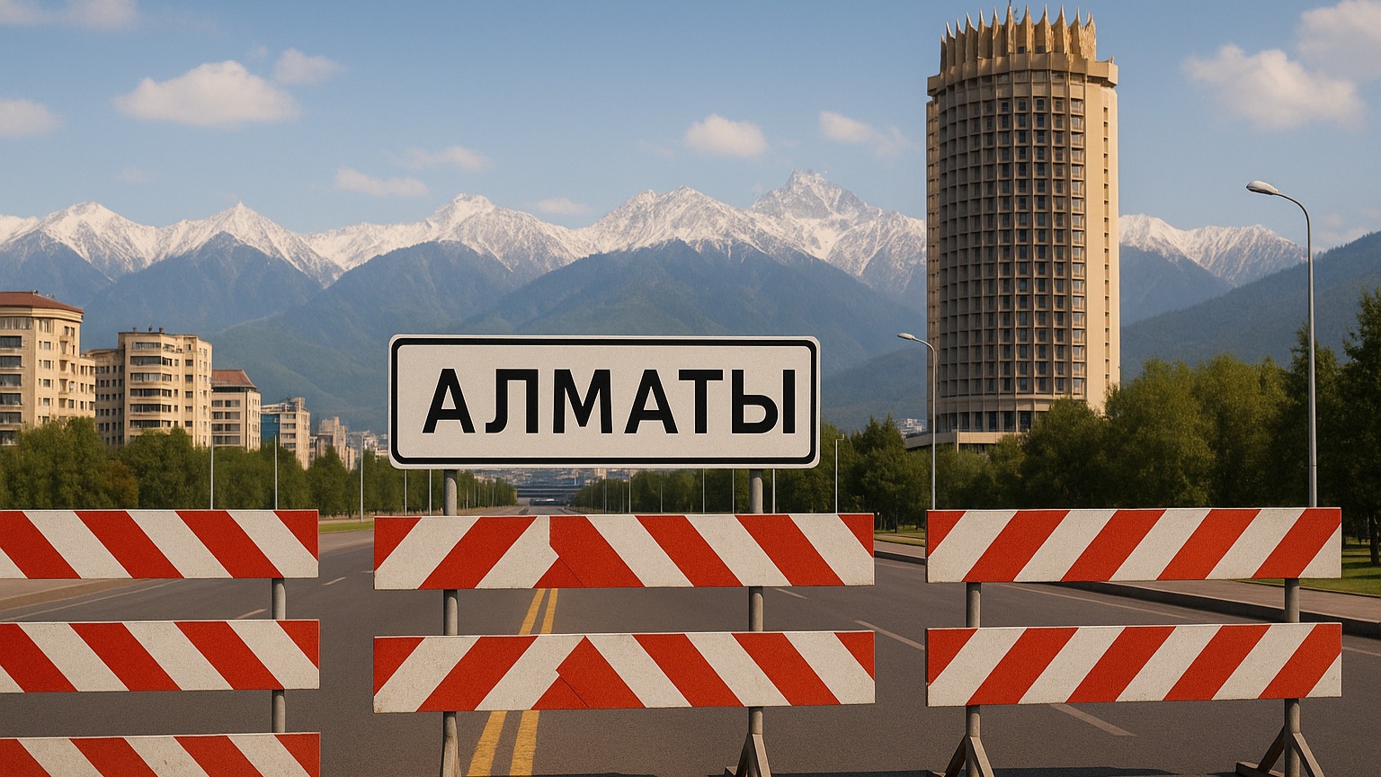 Закрытые дороги в Алматы: сводка на 9 июля