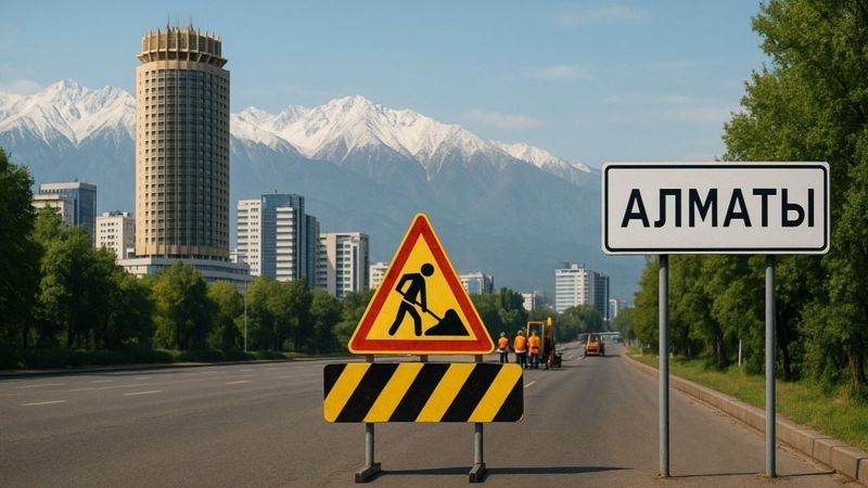 Закрытые дороги в Алматы: сводка на 20 июля