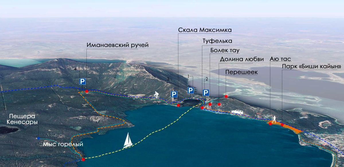 Ситуационная схема мест благоустройства в ГНПП 