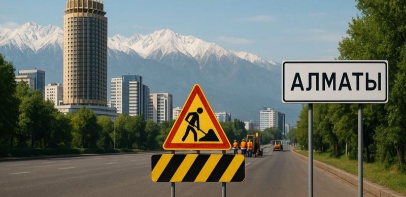Закрытые дороги в Алматы: сводка на 8 августа