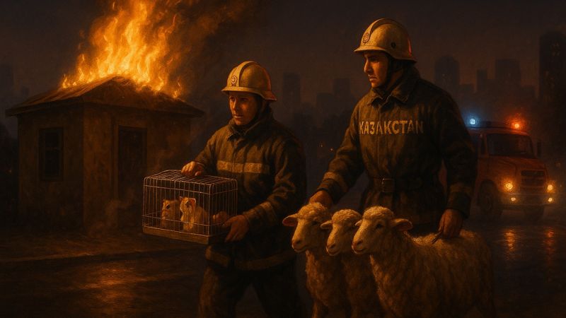 Пожар в Алматы: хомяки и бараны выбрались живыми