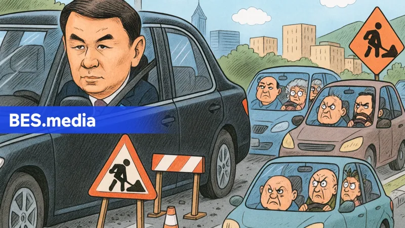 Аким Дархан Сатыбалды и дорожный ремонт