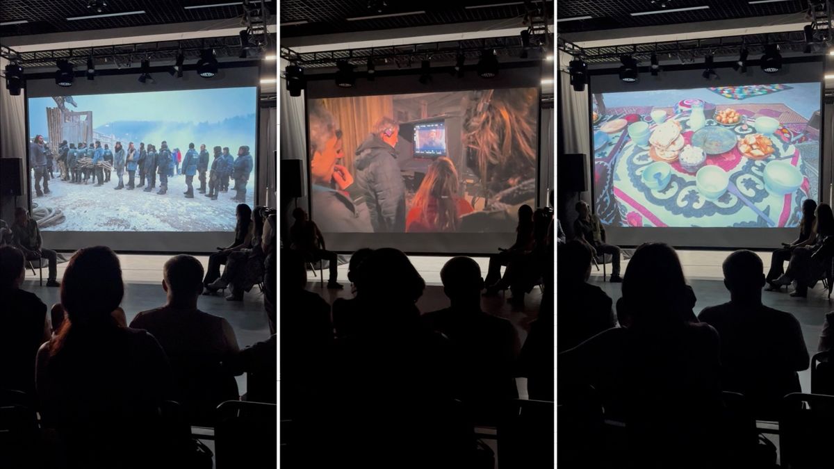 На мероприятии показали процесс съёмки фильма