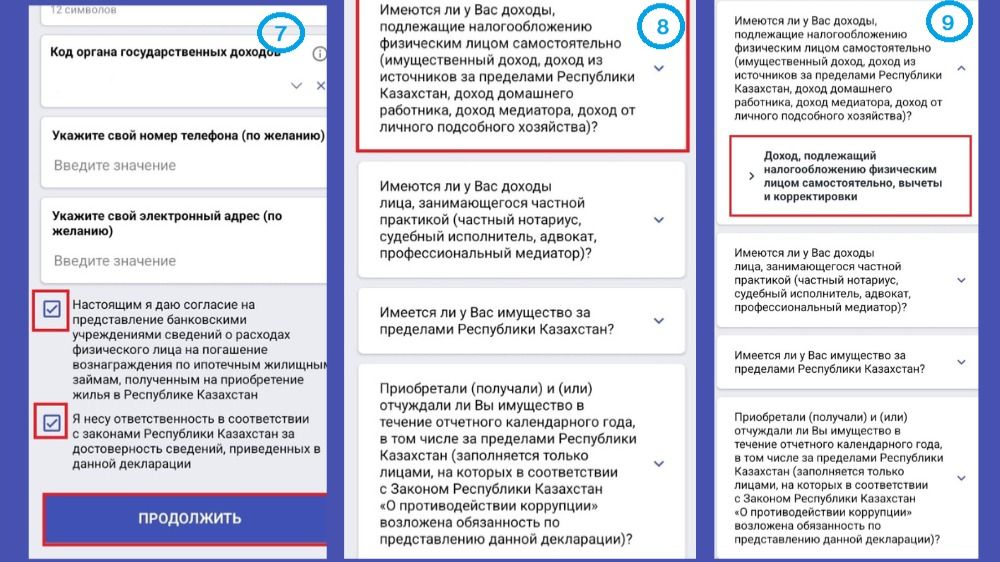 Коллаж инструкции по заполнению декларации 270.00