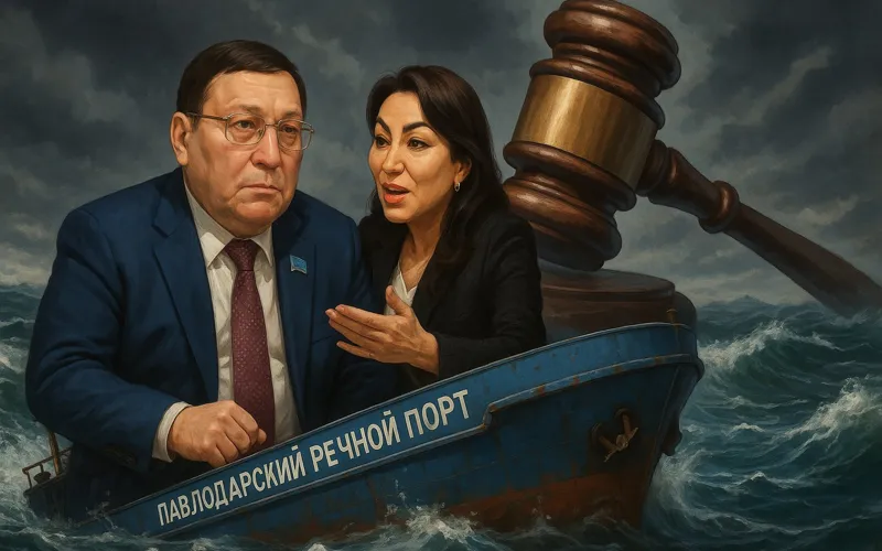 Долорес Пшембаева и Мейрам Пшембаев управляют компанией "Павлодарский речной порт", которую признали недобросовестным подрядчиком по решению суда