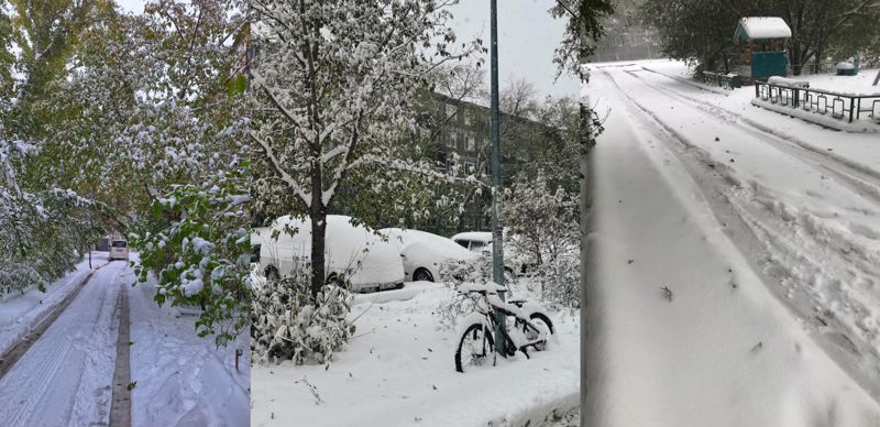 Снег выпал в Павлодарской области: люди жалуются на цены такси, водителей просят отказаться от дальних поездок