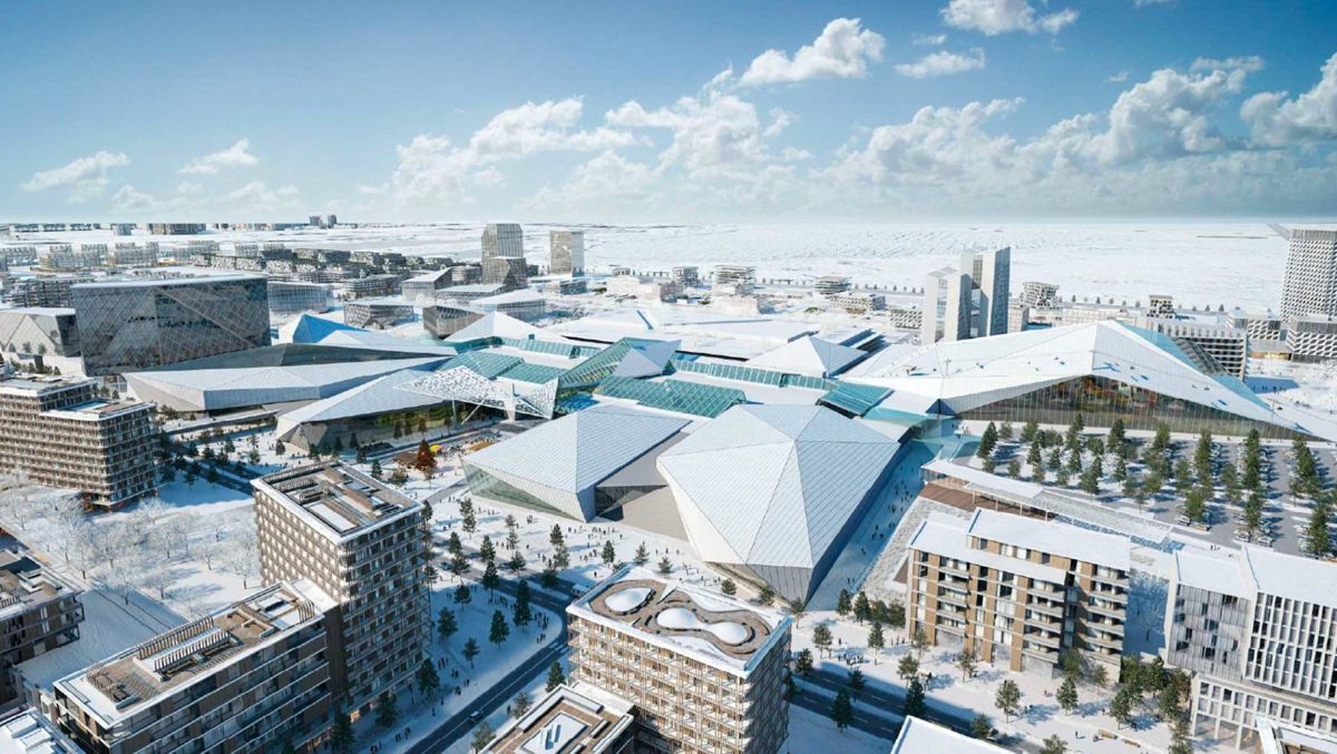 Эскиз туристического квартала в Астане