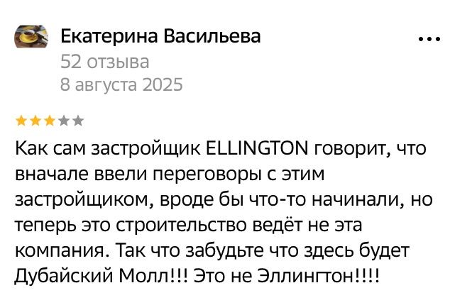 Комментарий в 2ГИС