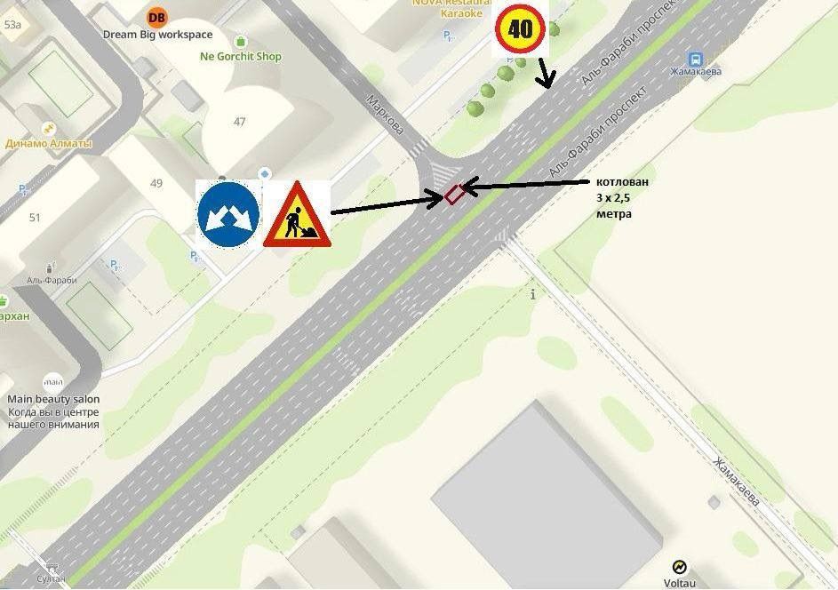 Схема перекрытого участка