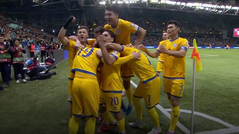 Матч Казахстан – Бельгия: казахстанская сборная ведёт после первого тайма