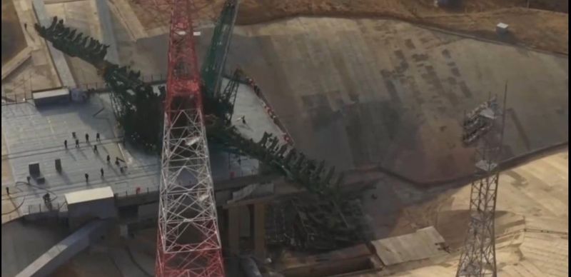 На Байконуре обрушилась часть стартовой площадки после запуска российской ракеты