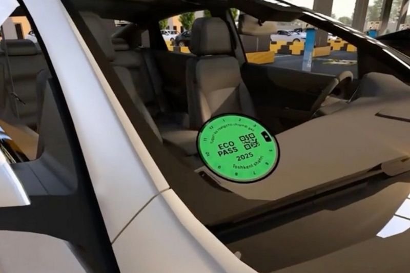 Обязательную маркировку авто экостикерами вводят в Узбекистане с 1 января 2026 года