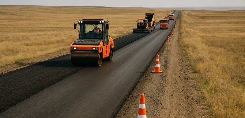 Реконструкция трассы Кызылорда – Жезказган: асфальт уложили лишь на четверти дороги