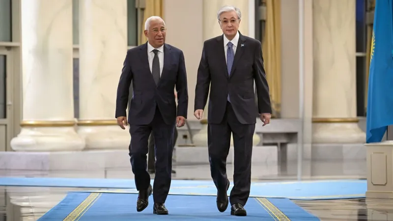 Президент Европейского совета Антонио Кошта и президент Казахстана Касым-Жомарт Токаев