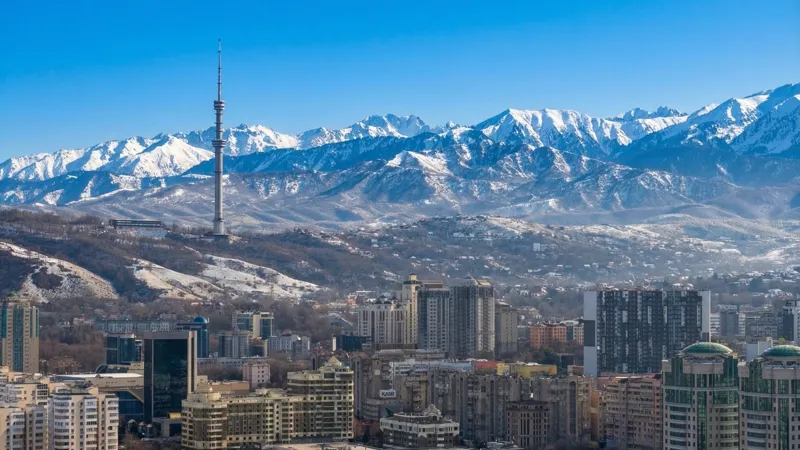 Вид на Алматы