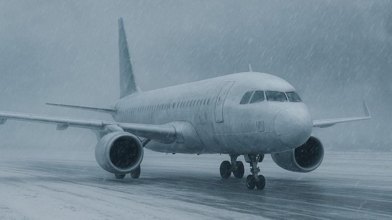 Сильный ветер и гололёд: рейсы из Актау и Атырау задерживаются из-за непогоды