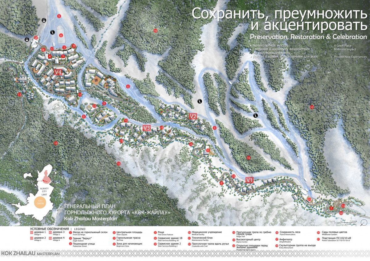 Генеральный план горнолыжного курорта 