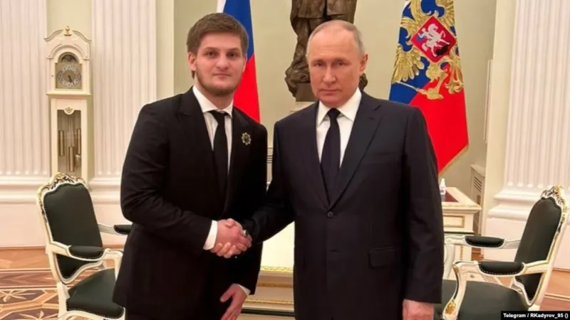 Ахмат Кадыров с Владимиром Путиным