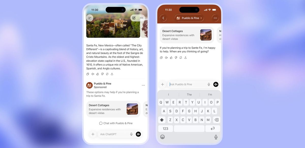 Диалоговые интерфейсы в рекламе в ChatGPT