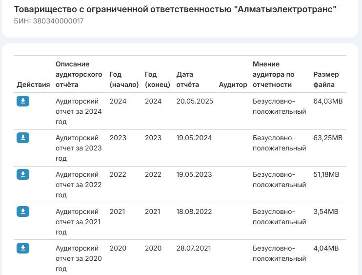 Аудиторские отчёты АЭТ