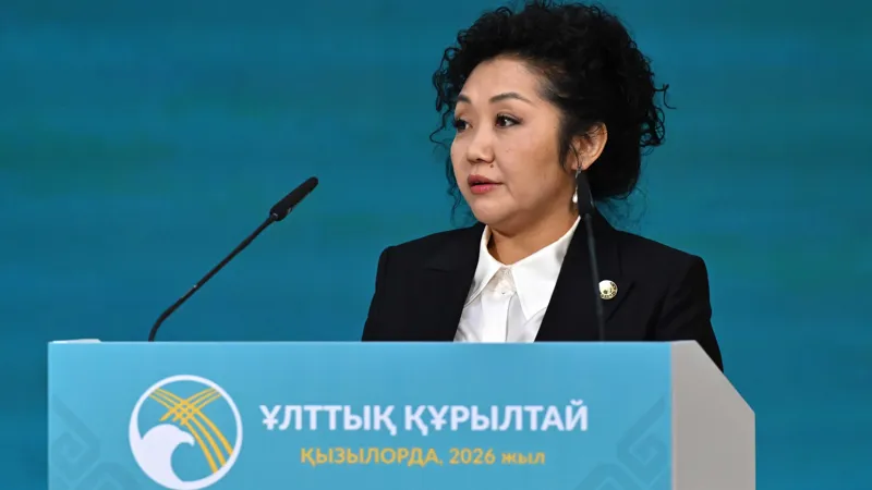 Карлыгаш Жаманкулова на Национальном курултае