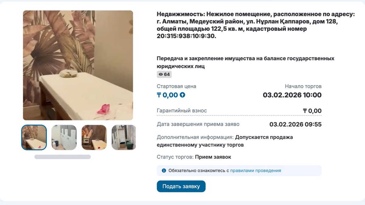 Объявление о передаче помещения SPA-салона 