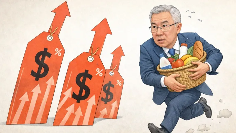 Серик Жумангарин с корзиной продуктов