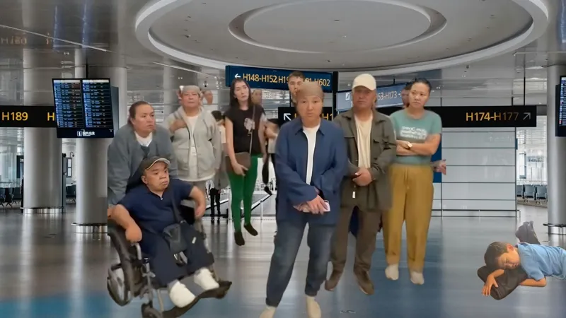 Туристы в аэропорту