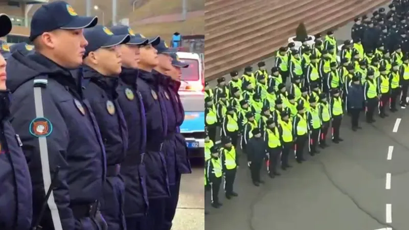 Полиция проверяет курьеров в Алматы