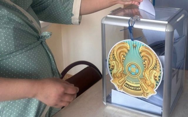 Беременная на избирательном участке